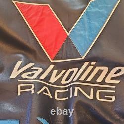 One of a kind LAMB SKIN LEATHER Valvoline jacket. XL