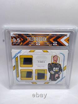 Panini 2021 National Treasures Racing Tyler Reddick 1/1 TR Tires Patch HGA 9.5