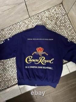 RARE Crown Royal NASCAR Racing Jacket High Quality Mens Size S Purple Ford