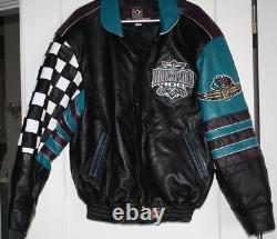 RARE PREMIER EDITION Brickyard 400 JH DESIGN 1999 All Leather Jacket XL MINT