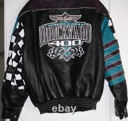 RARE PREMIER EDITION Brickyard 400 JH DESIGN 1999 All Leather Jacket XL MINT