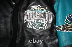 RARE PREMIER EDITION Brickyard 400 JH DESIGN 1999 All Leather Jacket XL MINT