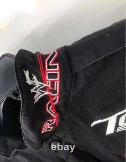 RARE Vintage WWF Men's Medium Racing Team Black Bomber Racing Jacket