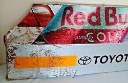 RED BULL Full Bumper Sheet NASCAR Rookie Stripe RACE USED Signed SCOTT SPEED'09