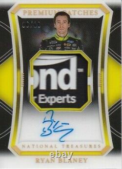 RYAN BLANEY GOLD AUTO Premium Patches Midnight 2021 National Treasures Racing