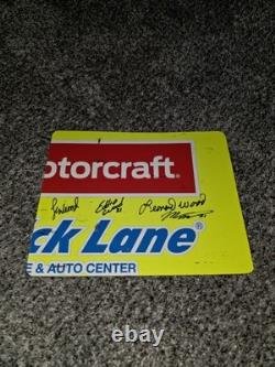Race Used AUTOGRAPHED Sheetmetal signed by the Wood Brothers & Matt Dibenedetto