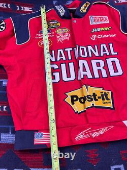 Race Used Greg Biffle National Guard Racing Pit Crew Jacket NASCAR Roush Vtg XL