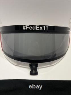 Race Worn Driver Visor Denny Hamlin NASCAR FedEx