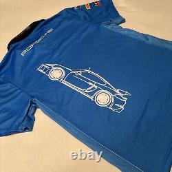 Racing Car Porsche TRG The Racers Group Pit Crew Shirt Pirelli AWS Men's M READ