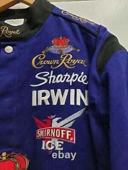 Rare! Team Caliber Crown Royal Liquor Men's Nascar Racing Jacket Size 2XL