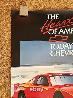 Rare Vintage 1986 Original Chevrolet IROC Racing Poster Earnhardt Unser ++