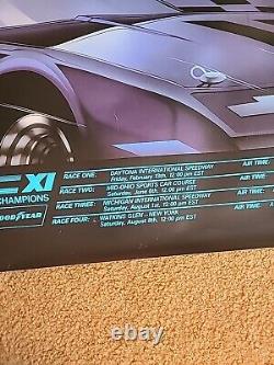 Rare Vintage 1986 Original Chevrolet IROC Racing Poster Earnhardt Unser ++