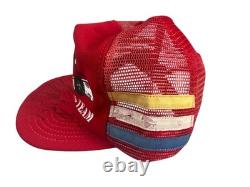 Rare Vintage 3 Stripe Ford Racing Team Hat Signed By Bill Elliot And Mark Martin