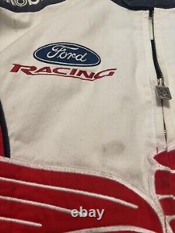 Rare Vintage Jeremy Mayfield Mobil 1 Nascar Racing Jacket Size Large