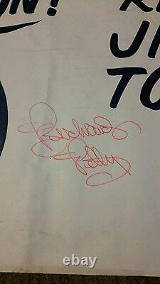 Richard Kyle Petty buddy todd signed NASCAR RACE USED #43 200 WIN BANNER 1984