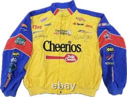 Richard Petty & Aric Almirola Dual-Signed Cheerios Racing Jacket XL