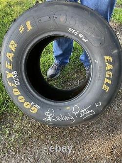 Richard Petty Autographed Race Used Nascar Goodyear Eagle Racing Tire Slick