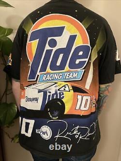 Ricky Rudd Tide Racing Team NASCAR Vintage Black All Over Print Shirt XL