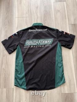 Roush Fenway Racing NASCAR Signed Authentic Worn Used Pit Crew Shirt, Large Roush Fenway Racing NASCAR Signed Authentic Worn Used Pit Crew Shirt, Large