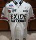 Roush Racing Large Exide Race Used Burton Signed Crew Shirt Nascar Truck Series