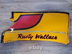Rusty Wallace 2004 Watkins Glen Race Used Name Rail & Partial Roof Sheet Metal