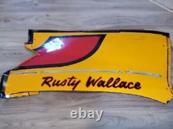 Rusty Wallace 2004 Watkins Glen Race Used Name Rail & Partial Roof Sheet Metal