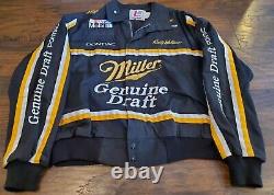 Rusty Wallace NASCAR Racing Miller Genuine Draft Jacket Sz Large Legends USA