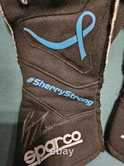 Ryan Newman #6 Sherry Strong Race Used Driver Gloves Martin Truex Jr Foundation