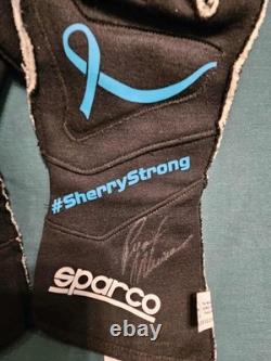 Ryan Newman #6 Sherry Strong Race Used Driver Gloves Martin Truex Jr Foundation
