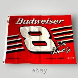 SIGNED Dale Earnhardt Jr BUDWEISER #8 DEI 1999 ACTION SPORTS VINTAGE FLAG 41x30