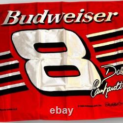 SIGNED Dale Earnhardt Jr BUDWEISER #8 DEI 1999 ACTION SPORTS VINTAGE FLAG 41x30