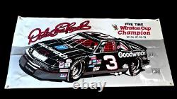 SIGNED Dale Earnhardt Sr #3 5 Time Winston Cup Champ Banner Flag 69 X 33 1993