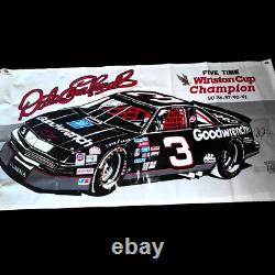 SIGNED Dale Earnhardt Sr #3 5 Time Winston Cup Champ Banner Flag 69 X 33 1993