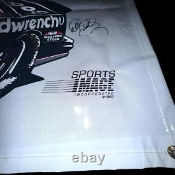 SIGNED Dale Earnhardt Sr #3 5 Time Winston Cup Champ Banner Flag 69 X 33 1993