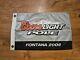 Signed Jimmie Johnson 2008 Fontana Coors Pole Win Flag Not Sheet Metal Race Used