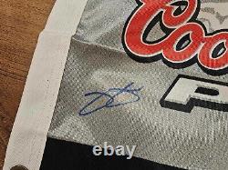 SIGNED Jimmie Johnson 2008 Fontana Coors Pole Win Flag Not Sheet Metal RACE USED