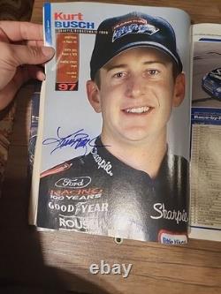 Signed Official Nascar 2002 Preview and Press Guide Magazine Bulk Signature rare