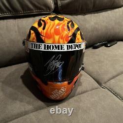 Signed Tony Stewart Helmet, Gibbs Home Depot, Full Size Smoke Replica Simpson