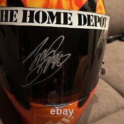 Signed Tony Stewart Helmet, Gibbs Home Depot, Full Size Smoke Replica Simpson