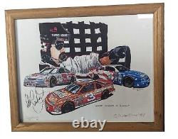 Signed by Dale Earnhardt & Rick Finn Three Shades of Black 1997 166/950 Litho