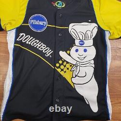 Size Large Nascar Jacket Pillsbury Doughboy General Mills Black And Yellow