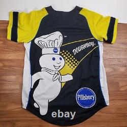 Size Large Nascar Jacket Pillsbury Doughboy General Mills Black And Yellow