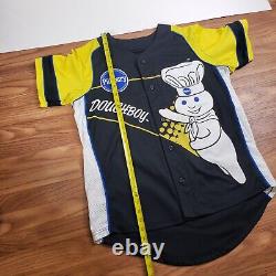 Size Large Nascar Jacket Pillsbury Doughboy General Mills Black And Yellow