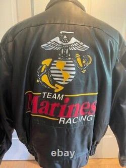 Team Marines Ford Racing Leather High Quality Jacket, #25 Busch Series Size XL