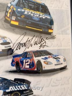 Team Penske 50 Wins Autoed Print NASCAR Ryan Newman Rusty Wallace Bobby Allison