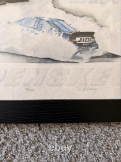 Team Penske 50 Wins Autoed Print NASCAR Ryan Newman Rusty Wallace Bobby Allison