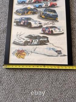 Team Penske 50 Wins Autoed Print NASCAR Ryan Newman Rusty Wallace Bobby Allison