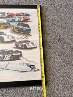 Team Penske 50 Wins Autoed Print NASCAR Ryan Newman Rusty Wallace Bobby Allison