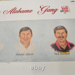 The Alabama Gang Bobbie, Donnie Allison, Red Farmer Autograph Poster- COA