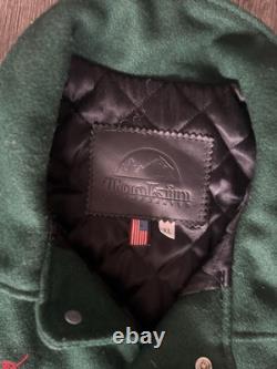 TomKin John Deere Motorsports Chad Little #23 Wool Leather Varsity Jacket Size